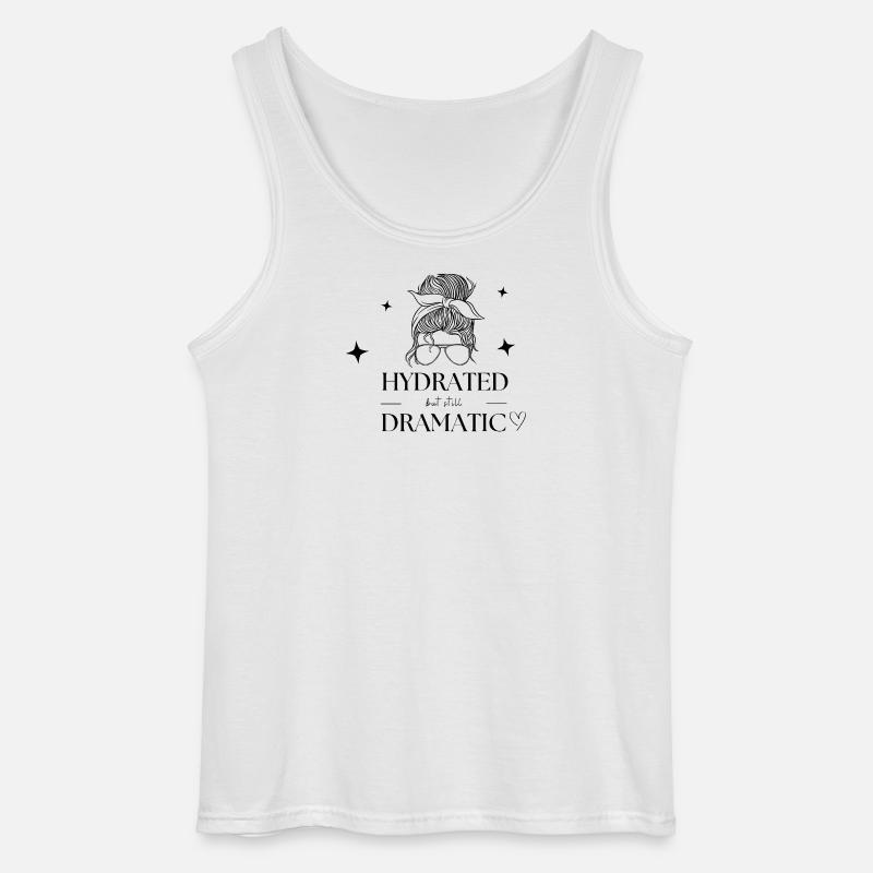 Hydrated but still dramatic - Gildan Männer Tank Top - Weiß