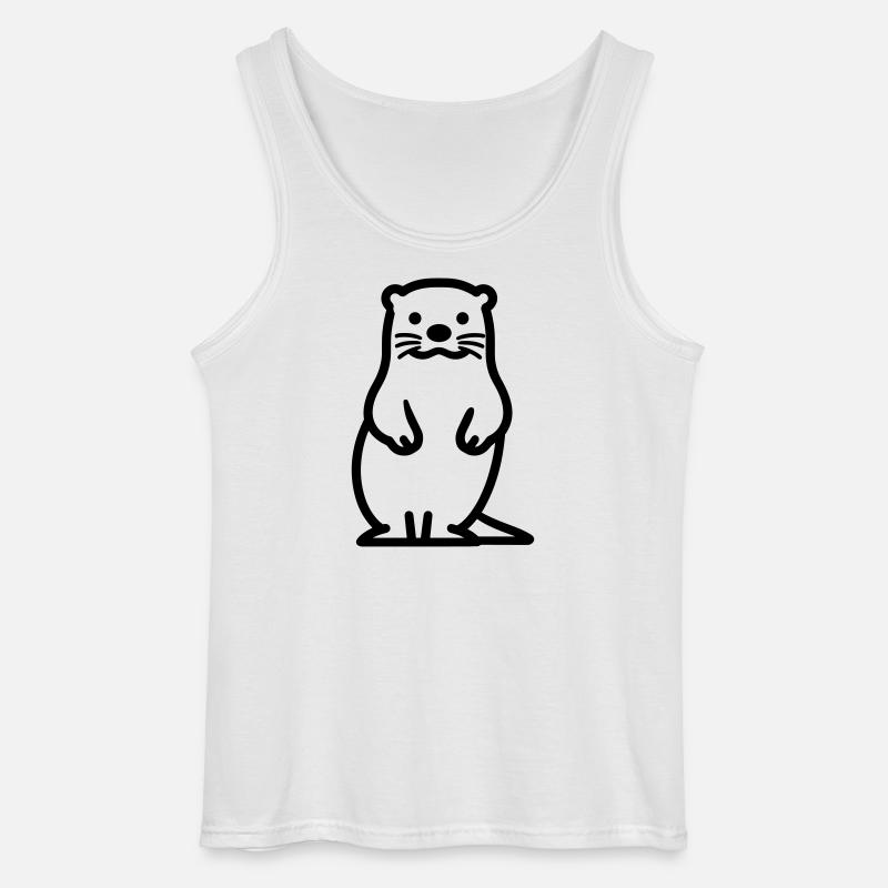 Otter - Gildan Männer Tank Top - Weiß