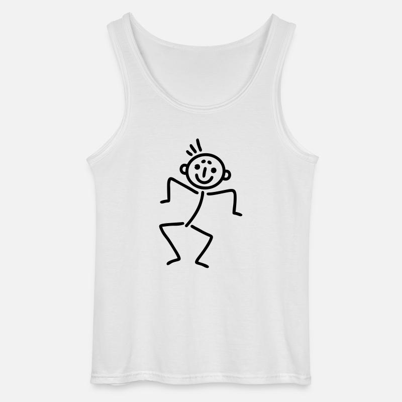 Strichmännchen lässig - Gildan Männer Tank Top - Weiß
