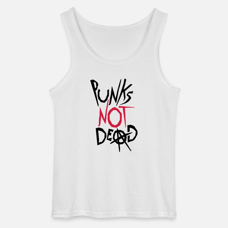 punks not dead Zitat - Gildan Männer Tank Top - Weiß