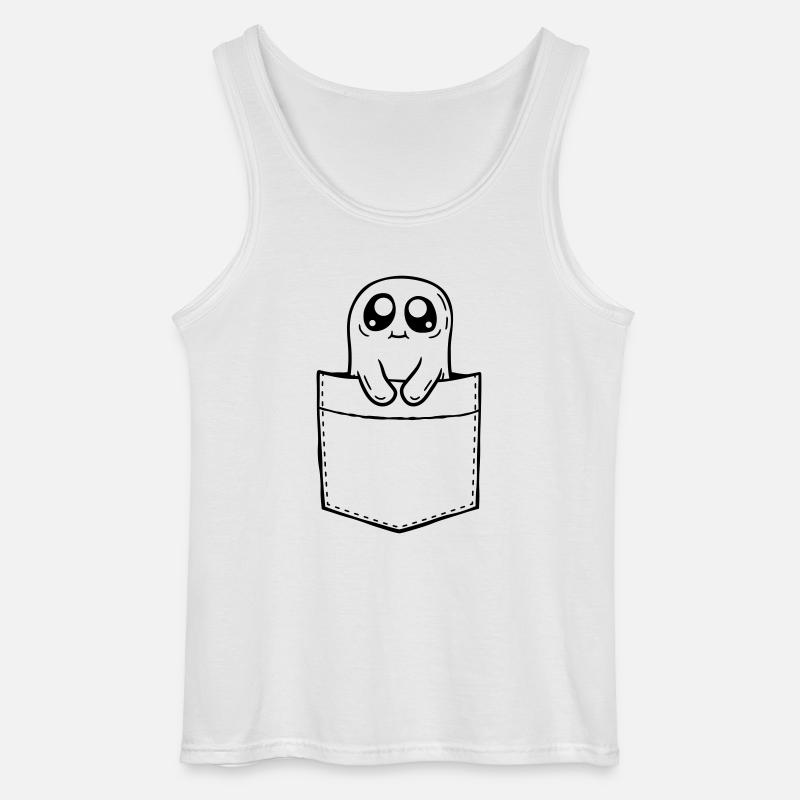Geist mitnehmen Brusttasche Comic - Gildan Männer Tank Top - Weiß