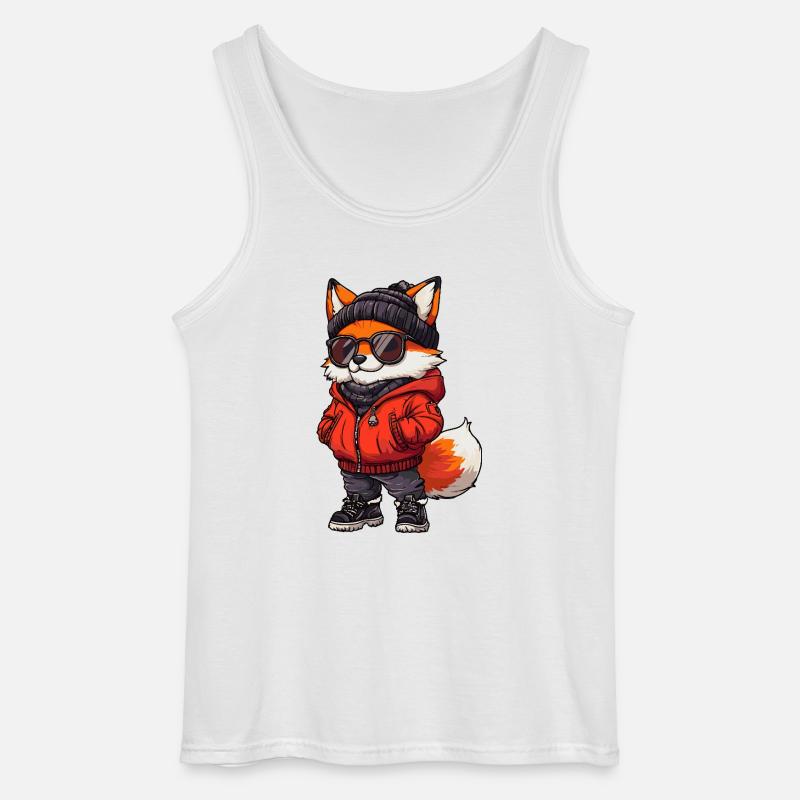 Fox Cool Comic - Gildan Men’s Tank Top - white