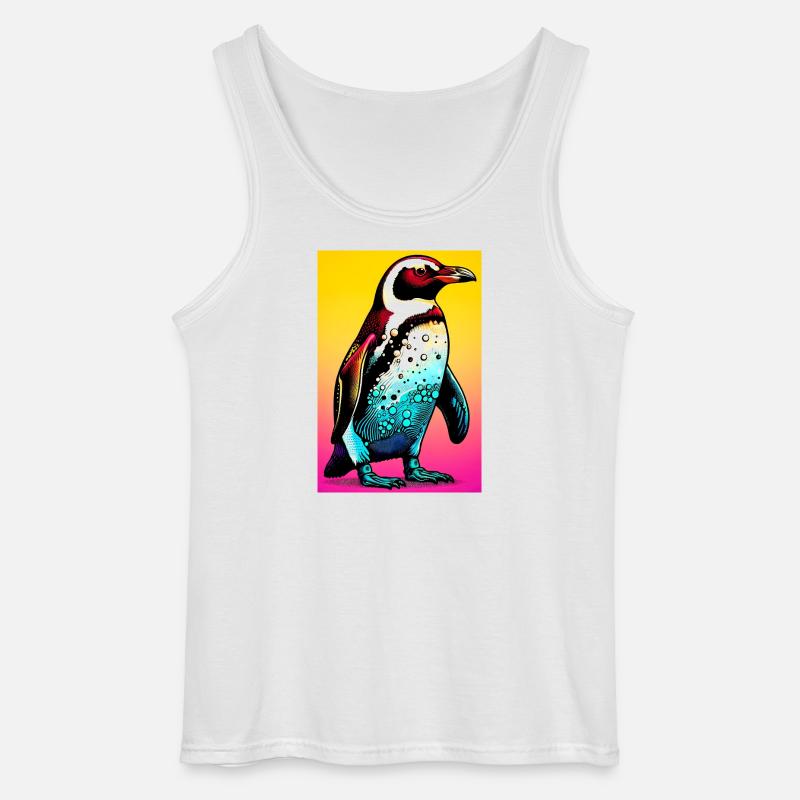Pinguin - Gildan Männer Tank Top - Weiß
