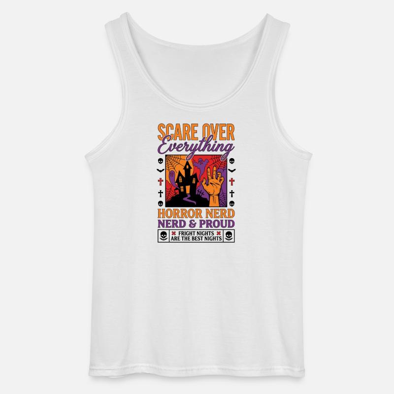 Horror Nerd Pride Design - Gildan Men’s Tank Top - white
