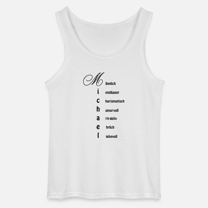 Michael - Gildan Männer Tank Top - Weiß