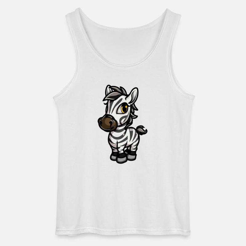 Zebra Comic - Gildan Männer Tank Top - Weiß