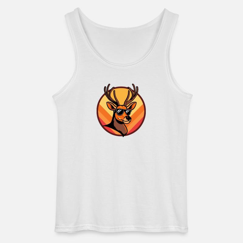 Deer Comic Cool Summer - Gildan Men’s Tank Top - white