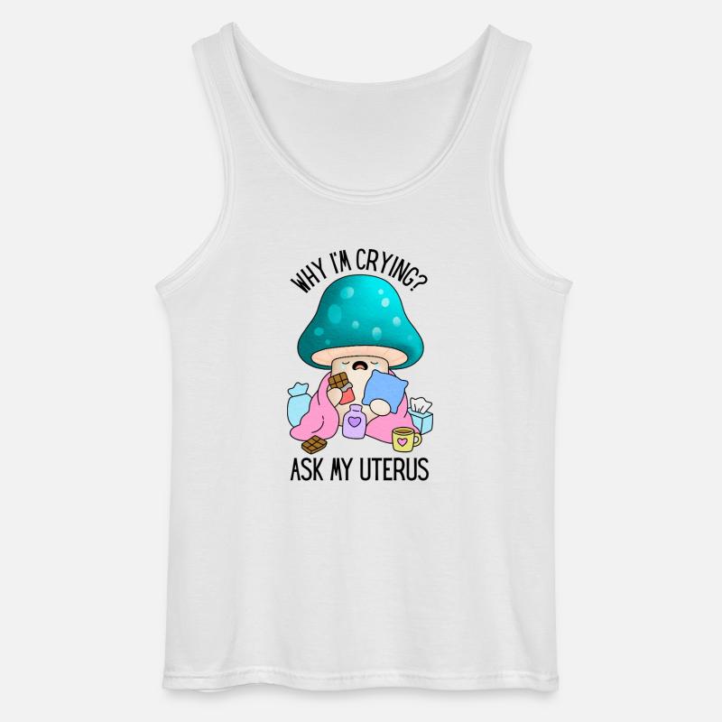 Lustiges Mädchen Problem Periode Kampf - Gildan Männer Tank Top - Weiß
