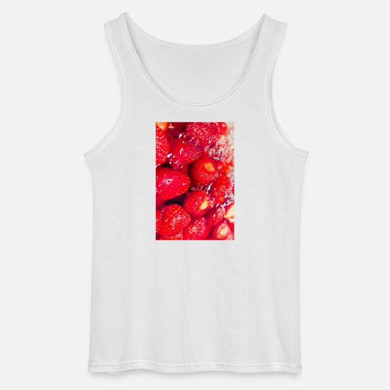 Frische Erdbeeren Erdbeerposter - Gildan Männer Tank Top - Weiß