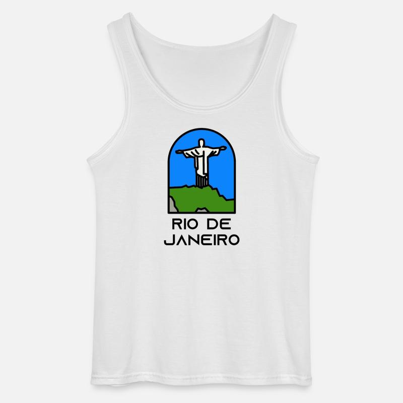 Rio de Janeiro - Canotta da uomo Gildan - bianco