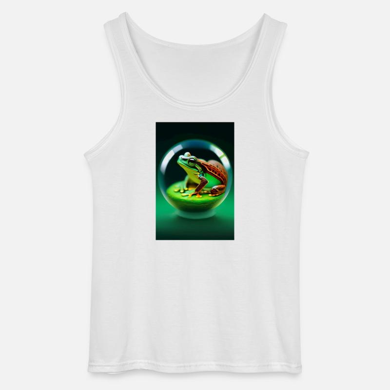 Frosch in einer Kugel - Gildan Männer Tank Top - Weiß