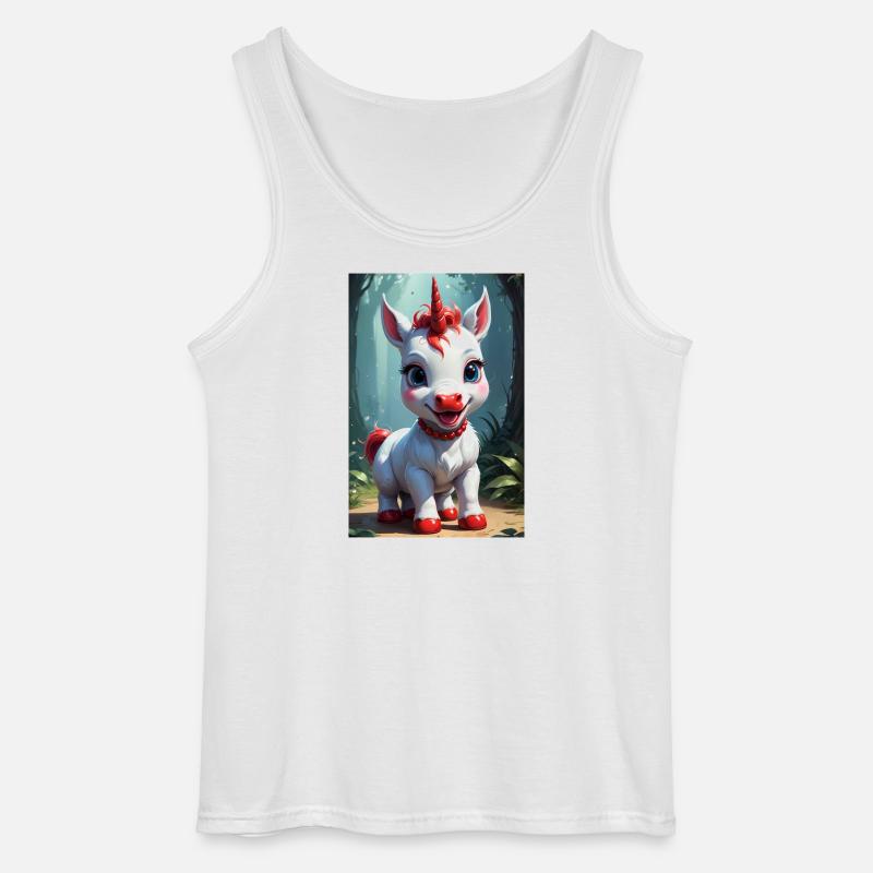 Süßes Einhorn - Gildan Männer Tank Top - Weiß