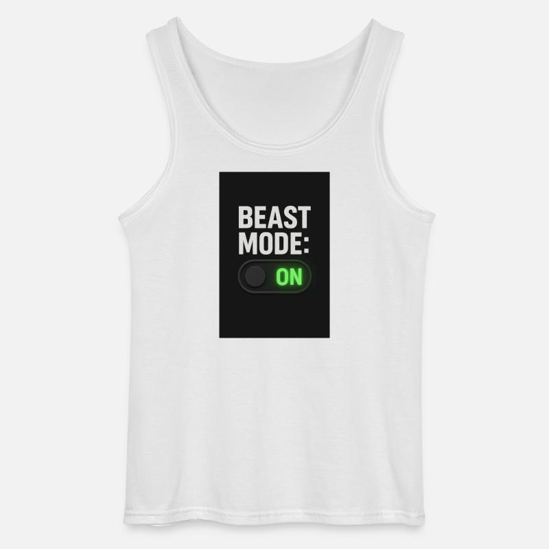 Beast Mod einschalten Schalter Design - Gildan Männer Tank Top - Weiß