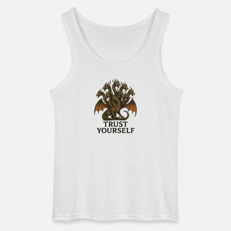 Neunköpfiger Drache: Vertraue dir selbst - Gildan Männer Tank Top - Weiß