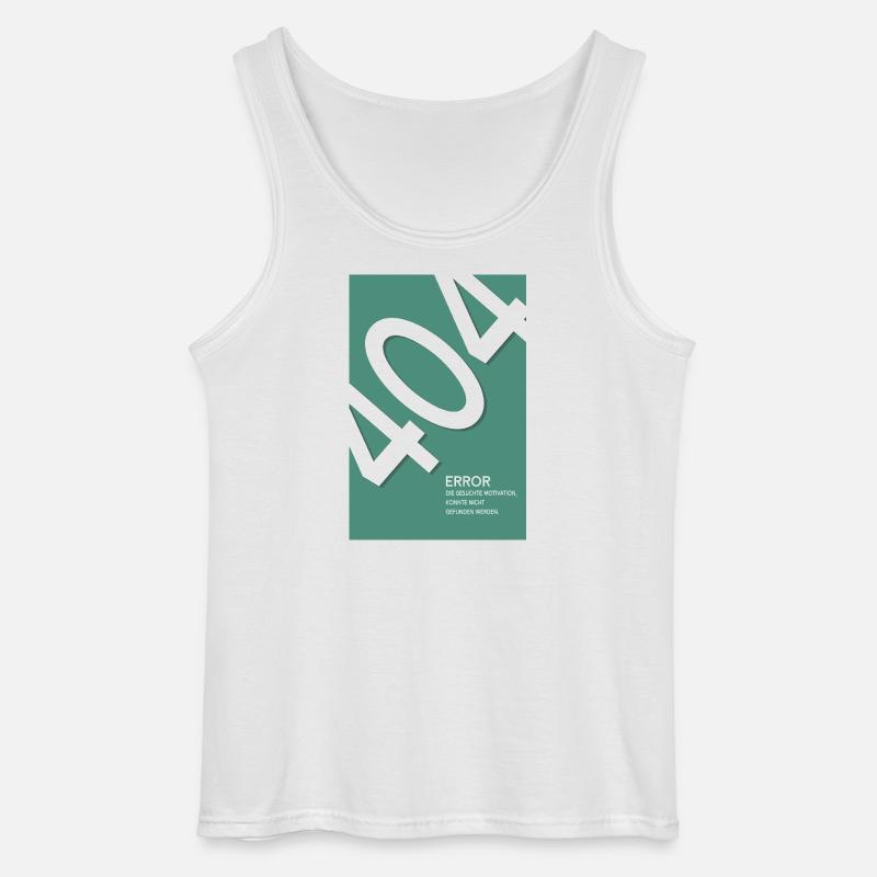 Error 404 Motivation Not Found - Gildan Männer Tank Top - Weiß