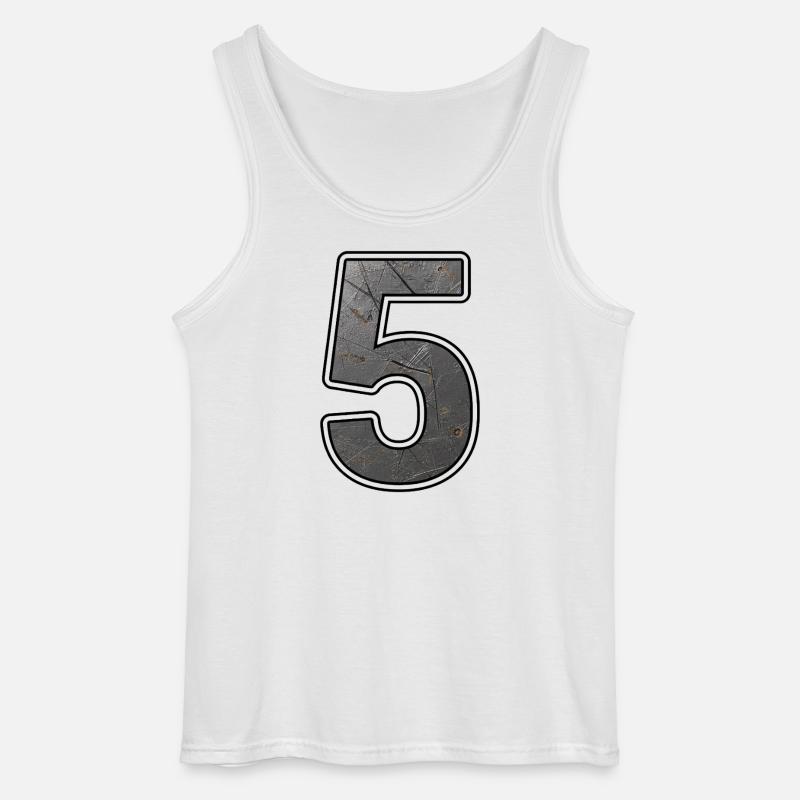 Rusty 5 Design - Gildan tanktop til mænd - hvid