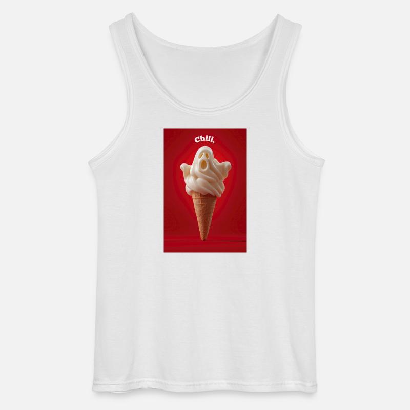 Chill Ghost Eiswaffel - Gildan Männer Tank Top - Weiß