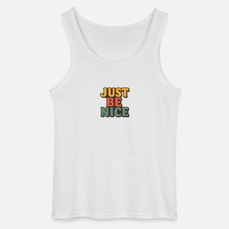 Sei einfach nett Retro-Typografie - Gildan Männer Tank Top - Weiß