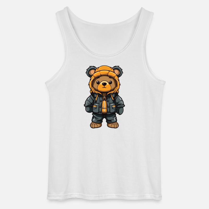 Bär Winter Comic Niedlich - Gildan Männer Tank Top - Weiß