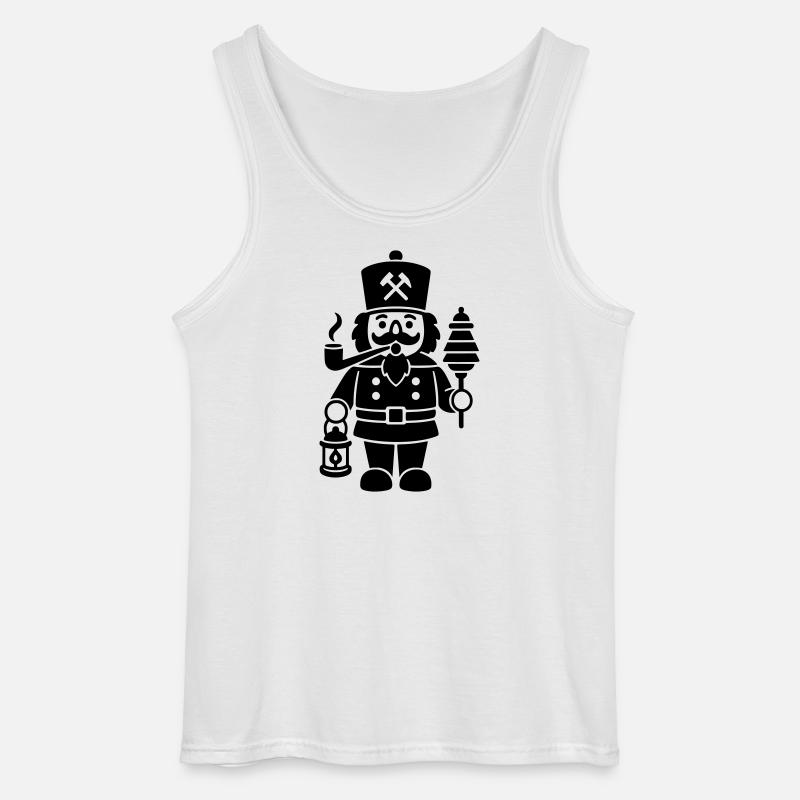 Bergmann Glück auf Räuchermann - Gildan Männer Tank Top - Weiß
