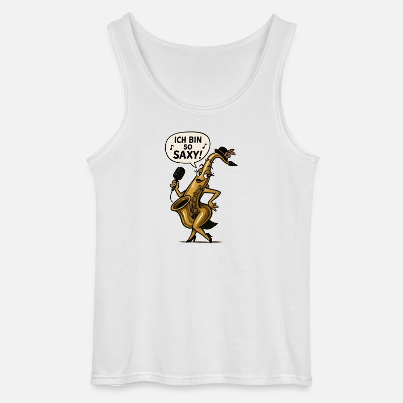 Ich bin so Saxy – Saxophon Diva - Gildan Männer Tank Top - Weiß