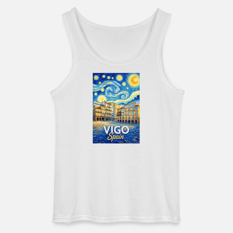 Vigo, Spanien - Gildan tanktop til mænd - hvid