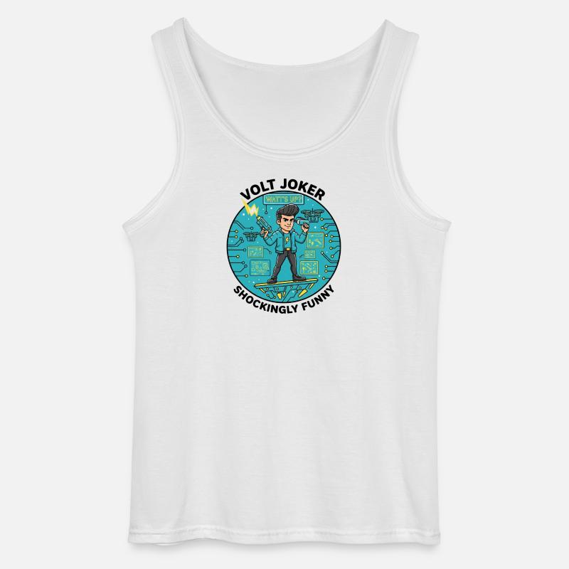 Watt's Up Elektronikheld - Gildan Männer Tank Top - Weiß