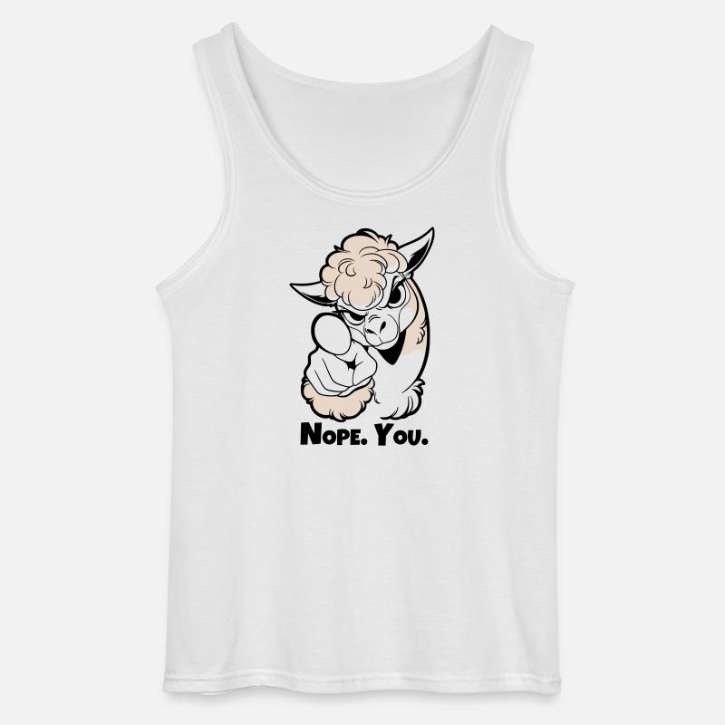 Nej. Dig. Alpaca - Gildan tanktop til mænd - hvid