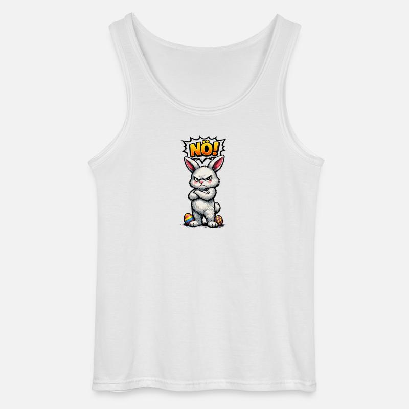 Lower Austrian Bunny Comic Easter Gift - Gildan Men’s Tank Top - white