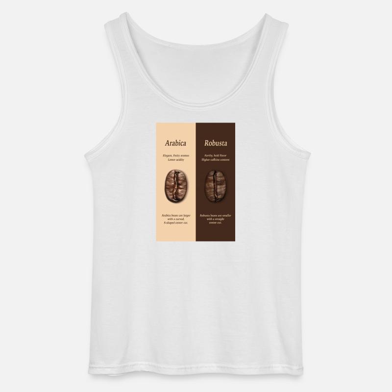 Arabica vs Robusta Coffee Guide Poster - Gildan Männer Tank Top - Weiß