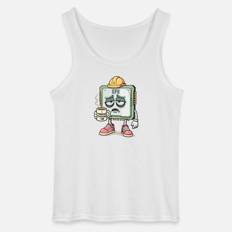 Caractère CPU - Débardeur Gildan Homme - blanc