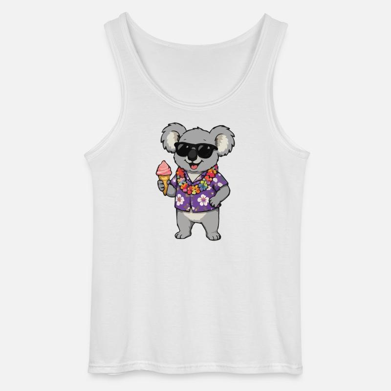 Koala Hawaii Eis - Gildan Männer Tank Top - Weiß