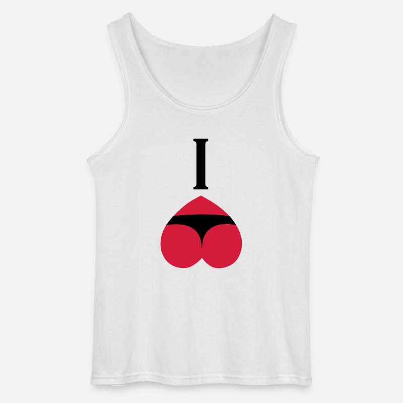 I love ass - Canotta da uomo Gildan - bianco