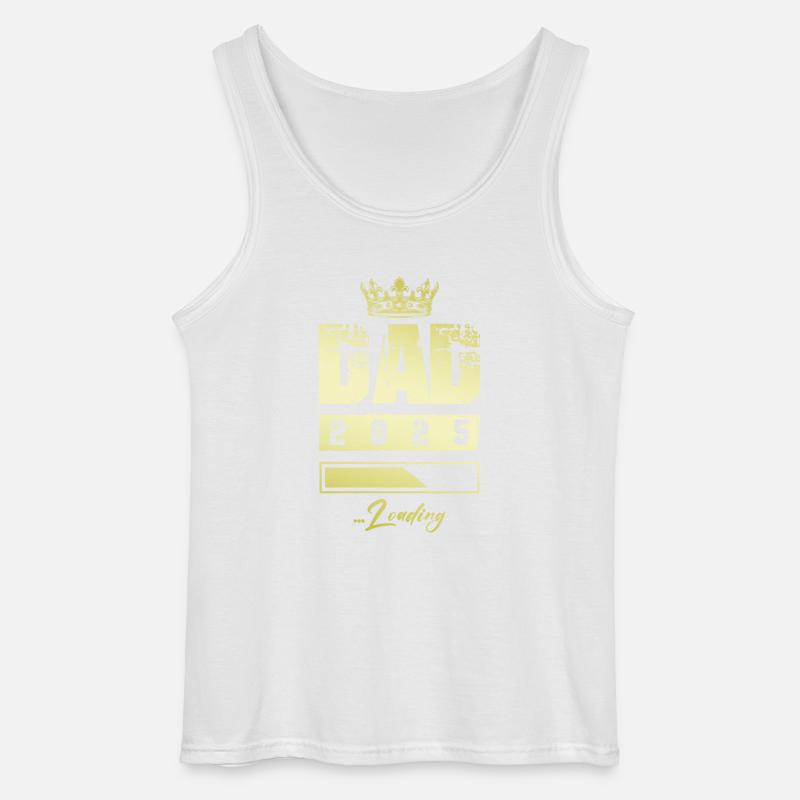 Dad 2025 Loading Papa - Gildan Men’s Tank Top - white