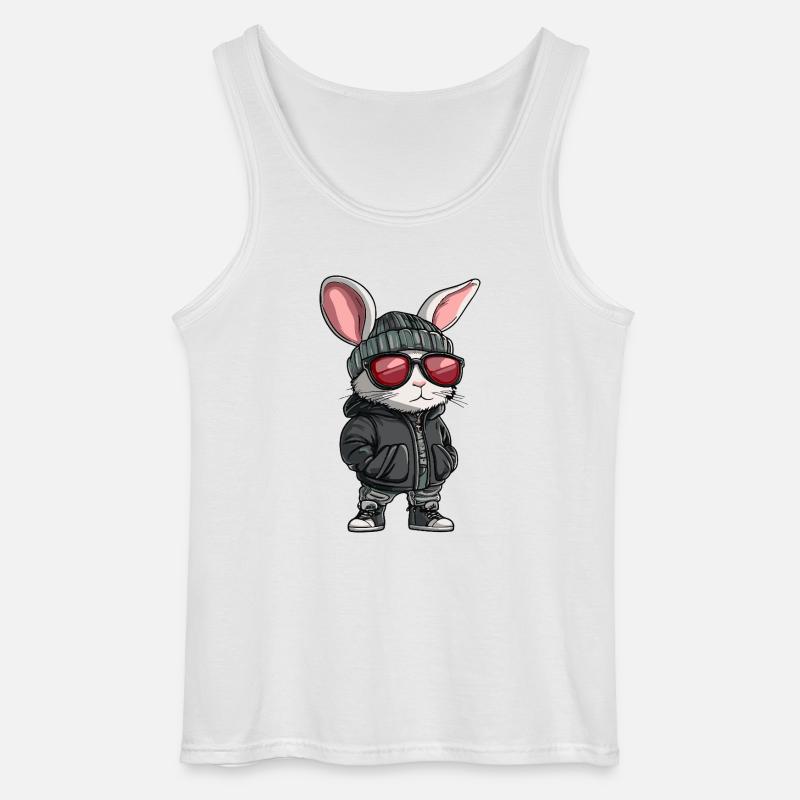 Hase Cool Comic - Gildan Männer Tank Top - Weiß