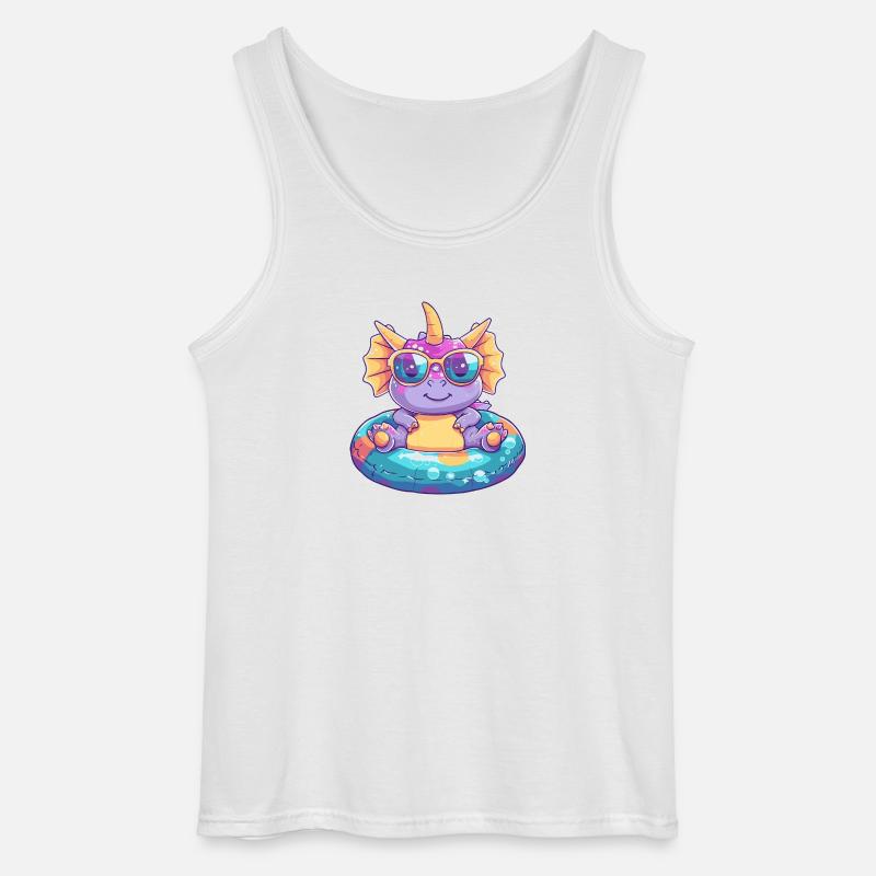 Dinosaurier triceratops Comic Cool - Gildan Männer Tank Top - Weiß