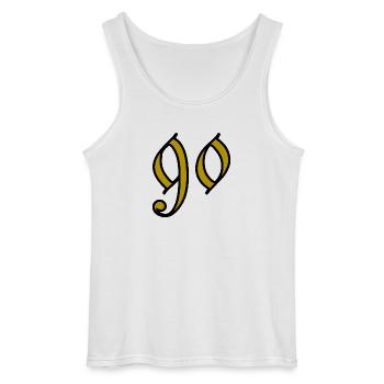 90. 90 JAHRE. 90. JAHRESTAG. 90-JÄHRIGES JUBILÄUM. - Gildan Männer Tank Top - Weiß - Vorne - AI Model Male 185 dark (185cm)