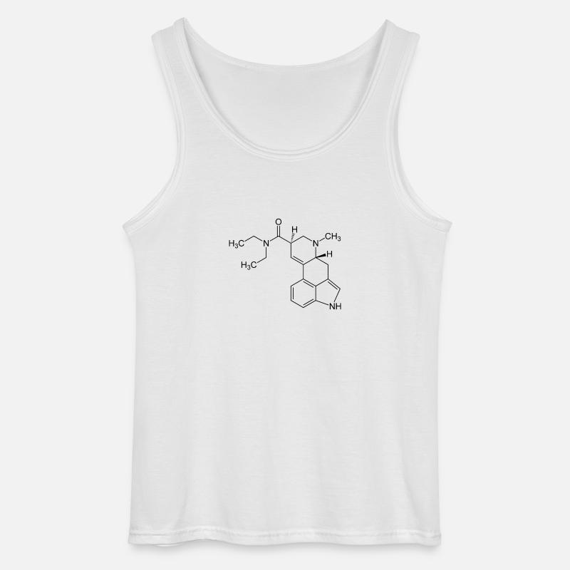 LSD molecule - Gildan Men’s Tank Top - white