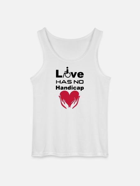 Love has no Handicap - Gildan Men’s Tank Top - white