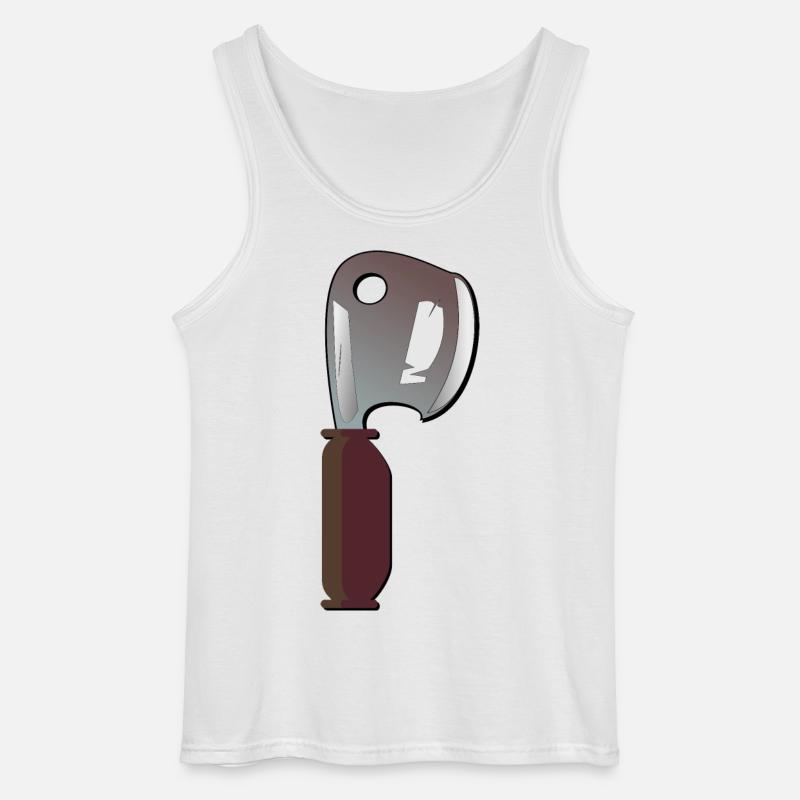 Hackbeil KÜCHENMESSER KÜCHE KOCHEN - Gildan Männer Tank Top - Weiß