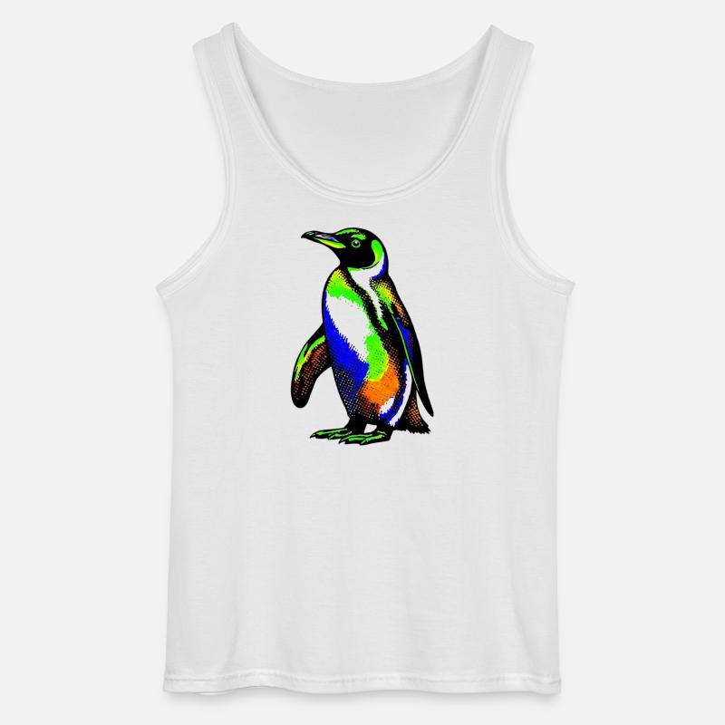 Pinguin - Gildan Männer Tank Top - Weiß