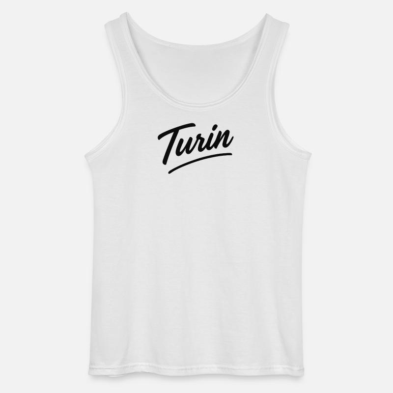 Turin Script Handlettering - Gildan Männer Tank Top - Weiß