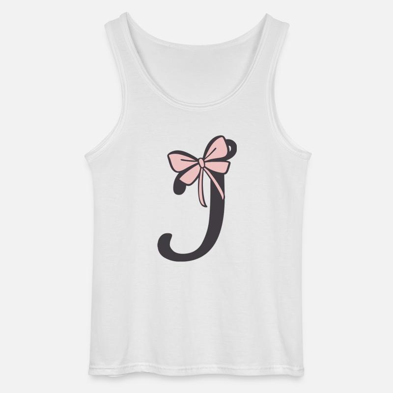 Anfangsbuchstabe i Schleifchen - Gildan Männer Tank Top - Weiß