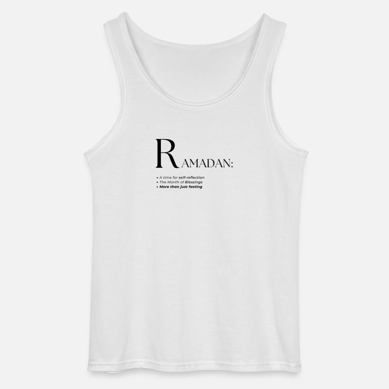 Ramadan dictionary text style design - Gildan Men’s Tank Top - white