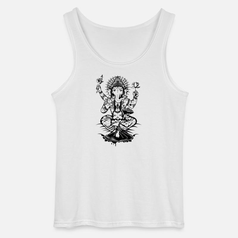 Ganesha ein Gott mit Elefantenkopf - Gildan Männer Tank Top - Weiß
