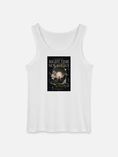 Right Time New Energy - Gildan Men’s Tank Top - white