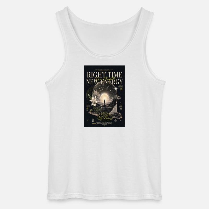 Right Time Neue Energie - Gildan Männer Tank Top - Weiß