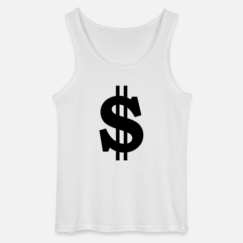 dollar - Gildan Männer Tank Top - Weiß