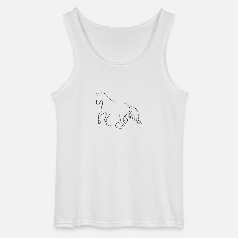 Pferd - Gildan Männer Tank Top - Weiß