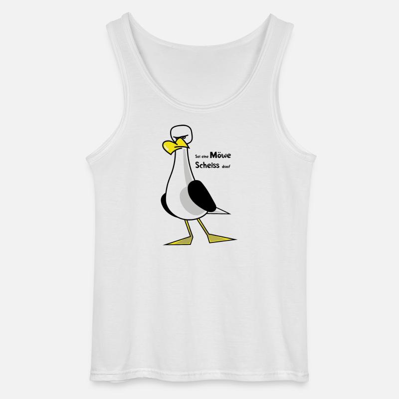 Sei eine Möwe ... - Gildan Männer Tank Top - Weiß